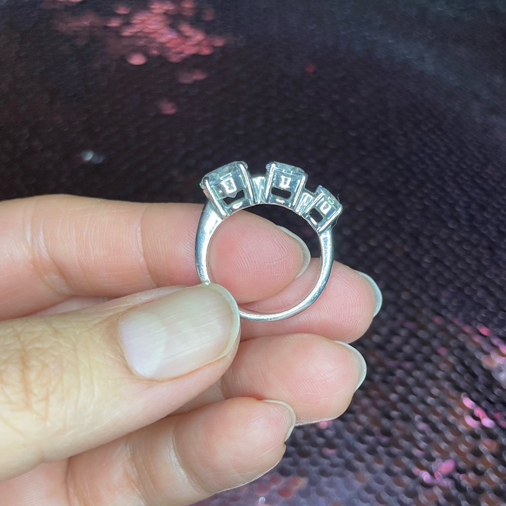 Triple zirconia sterling silver - Picture 6 of 9